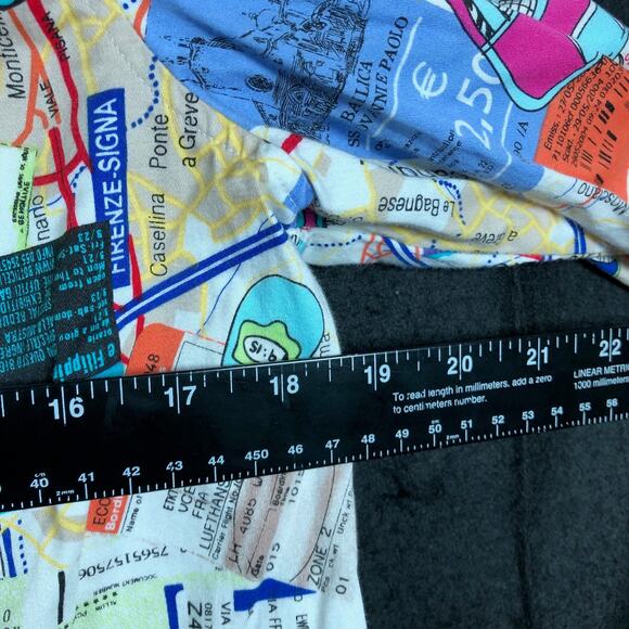 Attyre New York Women Jacket White Multicolored Travel Pattern Button Stretch XL - Picture 7 of 11